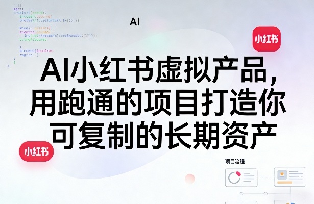 AI小红书虚拟产品，用跑通的项目打造你可复制的长期资产-闲赋网