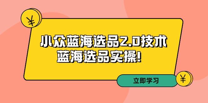 拼多多培训第33期：小众蓝海选品2.0技术-蓝海选品实操！-闲赋网