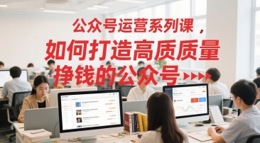 公众号运营系列课，如何打造高质量挣钱的公众号-闲赋网