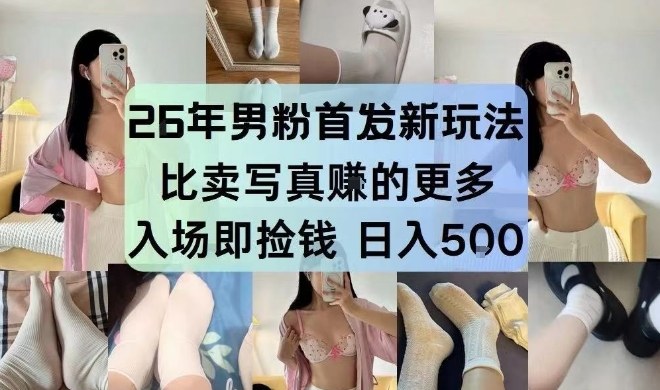 26年男粉首发最新3.0玩法，独此一家，比卖写真賺的更多，入场即捡钱，日入5张【揭秘】-闲赋网