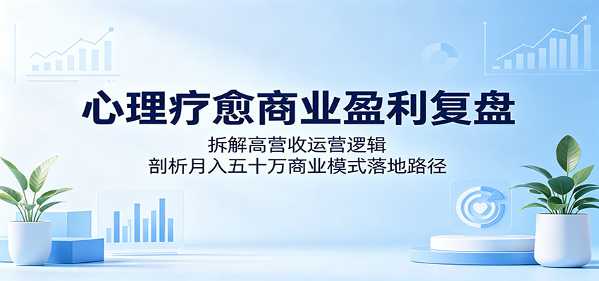 心理疗愈商业盈利复盘:拆解高营收运营逻辑,剖析月入五十万商业模式落地路径-闲赋网