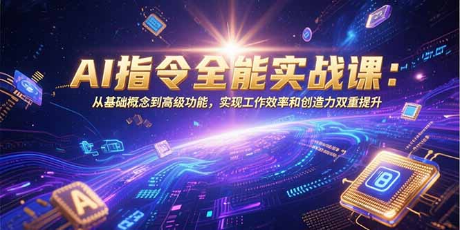 AI指令全能实战课：从基础概念到高级功能，实现工作效率和创造力双重提升-闲赋网