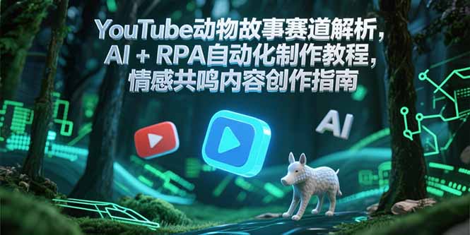 YouTube动物故事赛道解析，AI+RPA自动化制作教程，情感共鸣内容创作指南-闲赋网