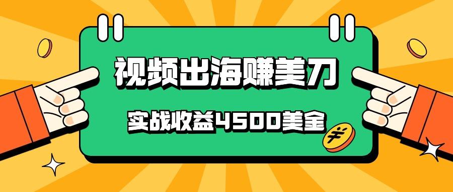 国内爆款视频出海赚美刀,实战收益4500美金,批量无脑搬运,无需经验直接上手-闲赋网