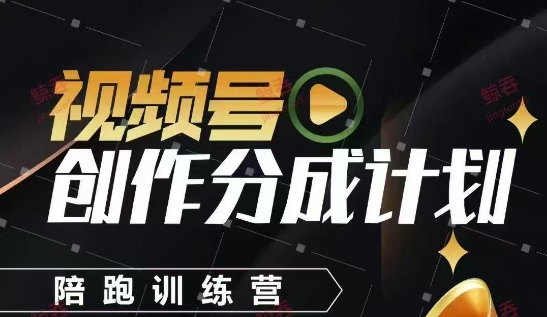 视频号创作分成计划陪跑训练营，手把手教会你如何制作视频，细水长流型项目-闲赋网