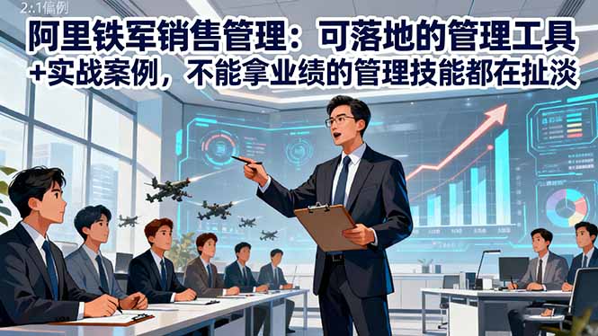 阿里铁军销售管理：可落地的管理工具+实战案例，不能拿业绩的管理都在扯淡-闲赋网