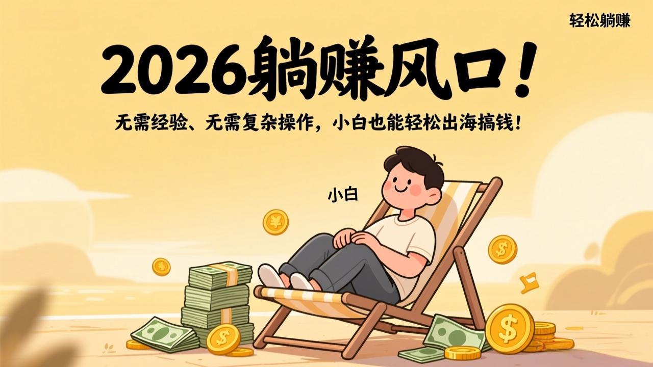 2026躺赚风口！无需经验、无需复杂操作，小白也能轻松出海搞钱！-闲赋网