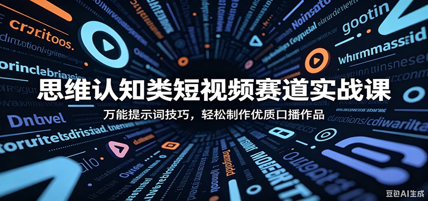 思维认知类短视频赛道实战课：万能提示词技巧，轻松制作优质口播作品-闲赋网