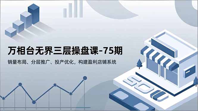 万相台无界三层操盘课-75期，销量布局、分层推广、投产优化，构建盈利店铺系统-闲赋网