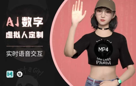 Ai数字人虚拟(智能体)实时语音交互特训营，​自行定制超写实角色AI数字人交互技术-闲赋网