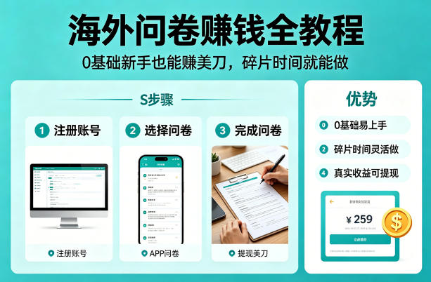 94dc88da6a9f732e314c5655b58b624c.jpeg 海外问卷賺钱全教程,0基础新手也能賺美刀,碎片时间就能做