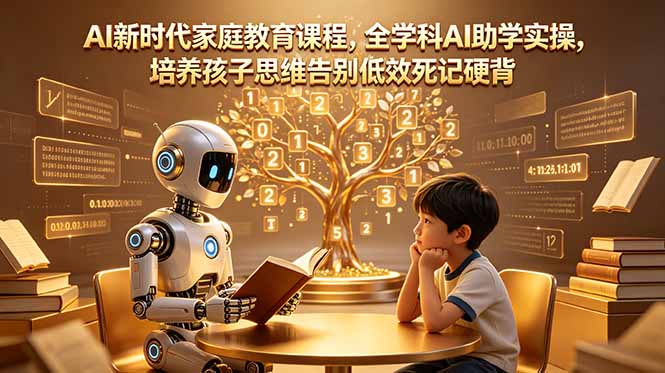 967f1e88e03f255ca23d9bf21e917993.jpeg AI新时代家庭教育课程,全学科AI助学实操,培养孩子思维告别低效死记硬背