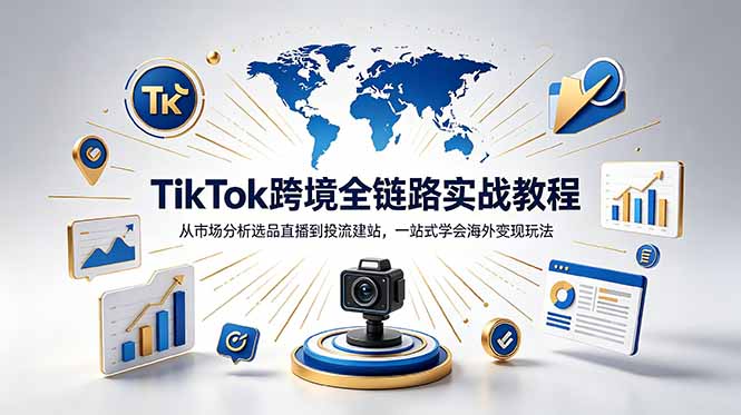 TikTok+独立站跨境基础全套教程，拆解平台盈利逻辑，新手从零跑通变现全流程-闲赋网