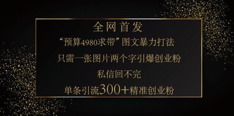 小红书神奇图片引流法，只需一张图，就能单条笔记凭借此方法，轻松引流 300 + 精准创业粉-闲赋网
