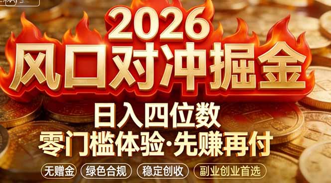 2026美金对冲套利，无赠金对冲策略保驾护航，低门槛易上手实操。单人单日收益2000+-闲赋网