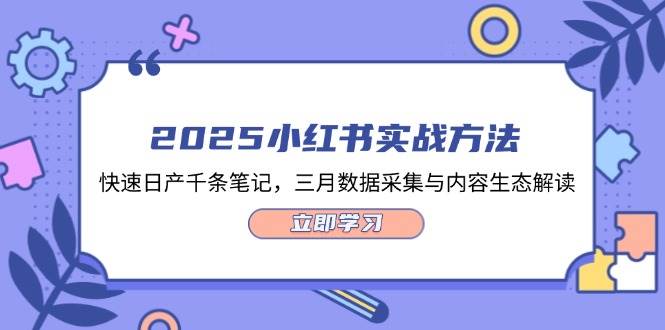2025小红书实战方法，快速日产千条笔记，三月数据采集与内容生态解读-闲赋网