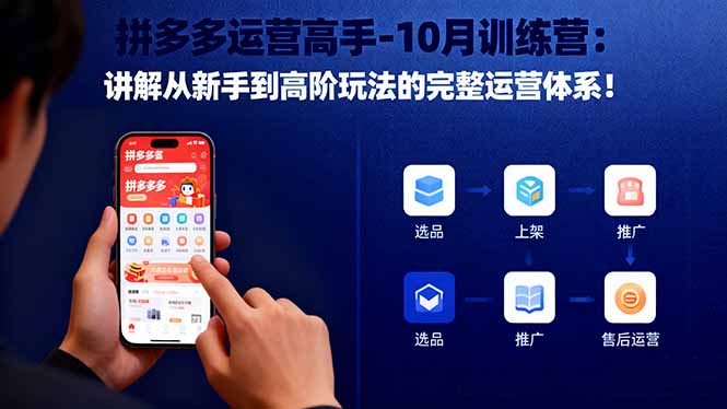 989adcfdcdffb00f4461fa8b42965f64.jpeg 拼多多运营高手-10月训练营:讲解从新手到高阶玩法的完整运营体系!