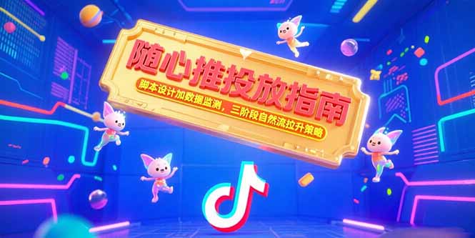随心推投放指南，脚本设计加数据监测，三阶段自然流拉升策略-闲赋网