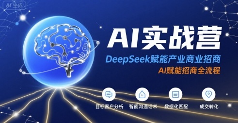 AI实战营：DeepSeek赋能产业商业招商，AI赋能招商全流程-闲赋网