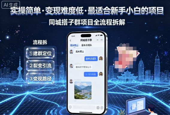 9972d3c4c0f607a7ef40c20610a54812.jpeg 实操简单,变现难度低,最适合新手小白做的项目,每天轻松收入3张,同城搭子群项目全流程拆解