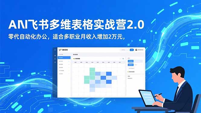 AI+飞书多维表格实战营2.0：零代码自动化办公，适合多职业月收入增加2万元-闲赋网