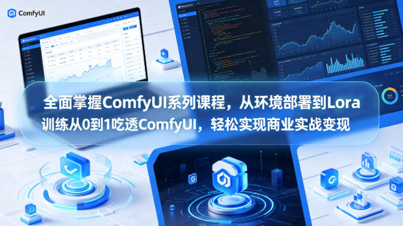 全面掌握ComfyUI系列课程，从环境部署到Lora训练从0到1吃透ComfyUI，轻松实现商业实战变现-闲赋网