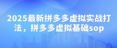 2025最新拼多多虚拟实战打法，拼多多虚拟基础sop-闲赋网