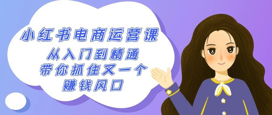 2024小红书电商运营课，从入门到精通，带你抓住又一个赚钱风口(50节课)-闲赋网