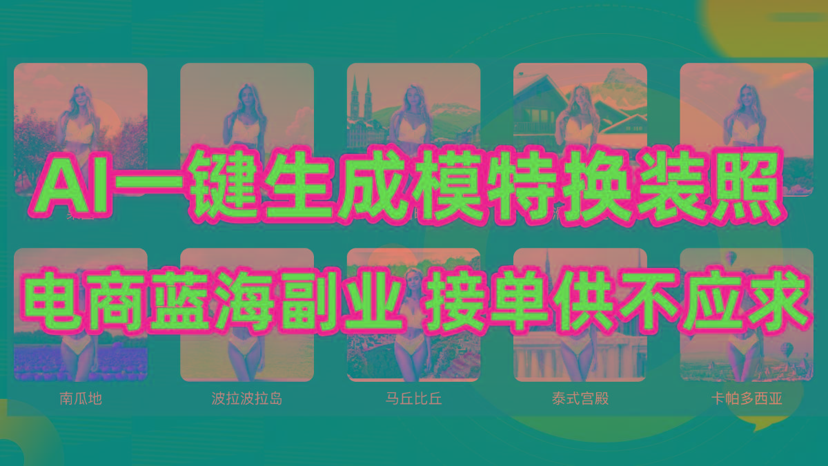 (9616期)AI制作一键生成模特换装照，电商蓝海副业供不应求-闲赋网