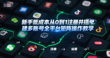 9dbc04149a2f7fb7d268075d52af781e.jpeg 新手低成本从0到1注册并搭建多账号全平台矩阵操作教学,手机号-邮箱-IP-工具