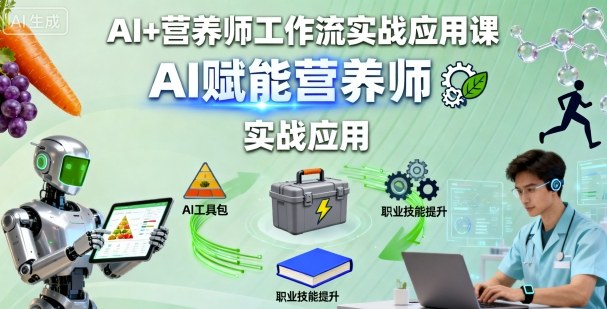 AI+营养师工作流实战应用课，AI赋能营养师-闲赋网