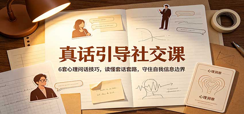 真话引导社交课:6套心理问话技巧,读懂套话套路,守住自我信息边界-闲赋网