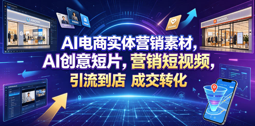 9efbb79936067058ce691a7319975e35.jpeg AI电商实体营销素材,AI创意短片,高效打造营销短视频,轻松引流到店,稳定提升门店客流与成交转化