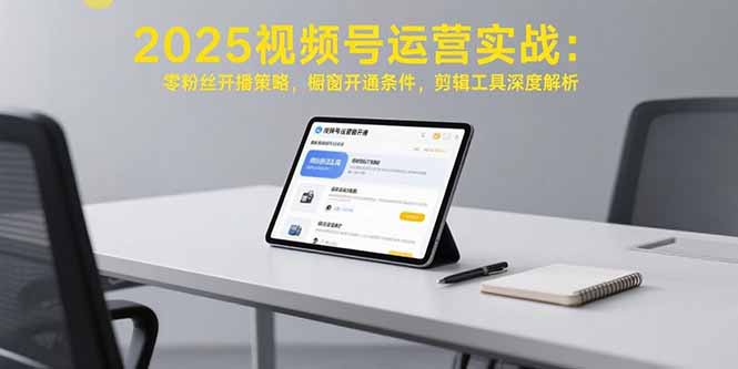 2025视频号运营实战：零粉丝开播策略，橱窗开通条件，剪辑工具深度解析-闲赋网