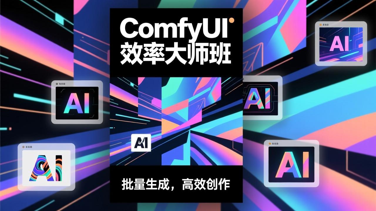 ComfyUI效率大师班：工作流搭建，批量生成，将个人AI出图效率提升5-10倍，月接单收入1-3万-闲赋网