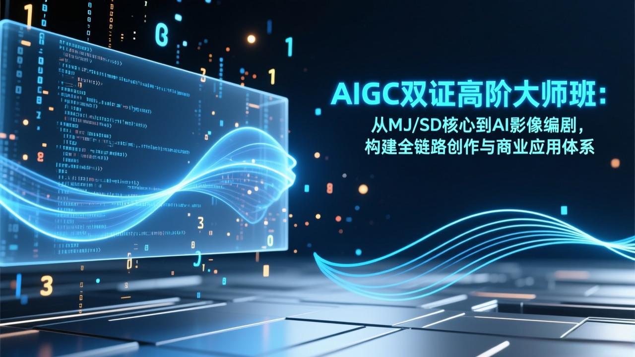 AIGC双证高阶大师班：从MJ/SD核心到AI影像编剧，构建全链路创作与商业应用体系-闲赋网