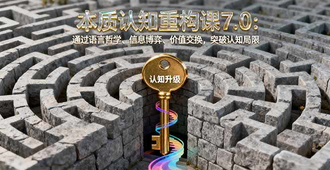 本质认知重构课7.0：通过语言哲学、信息博弈、价值交换，突破认知局限-闲赋网