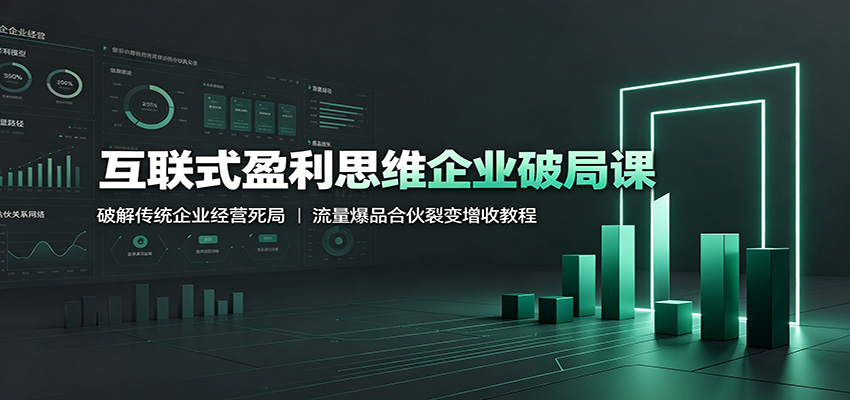 互联式盈利思维企业破局课：破解传统企业经营死局，流量爆品合伙裂变增收教程-闲赋网