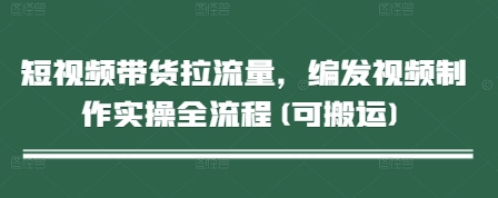 短视频带货拉流量，编发视频制作实操全流程(可搬运)-闲赋网