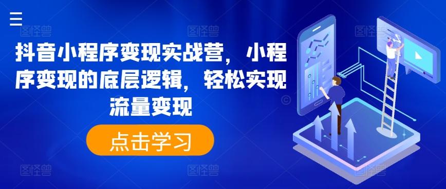 抖音小程序变现实战营，小程序变现的底层逻辑，轻松实现流量变现-闲赋网