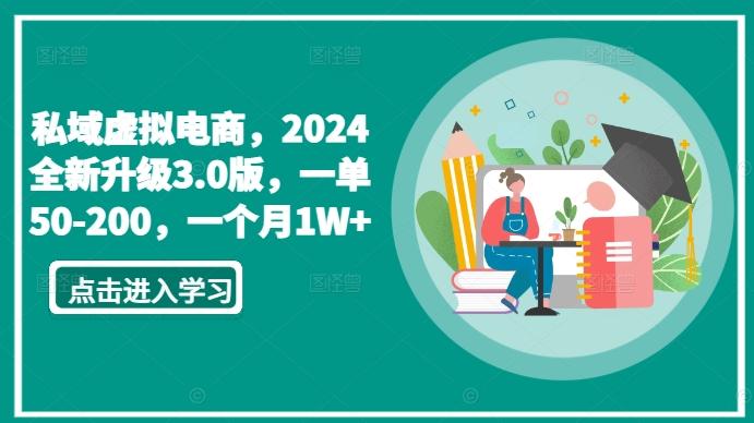 私域虚拟电商，2024全新升级3.0版，一单50-200，一个月1W+【揭秘】-闲赋网