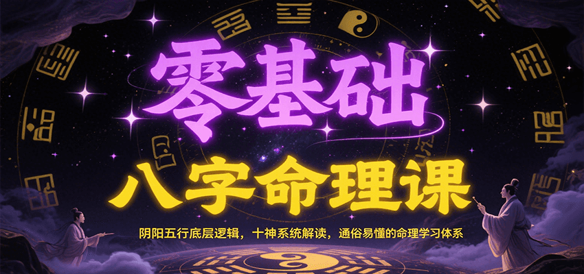零基础八字命理课：阴阳五行底层逻辑，十神系统解读，通俗易懂的命理学习体系-闲赋网