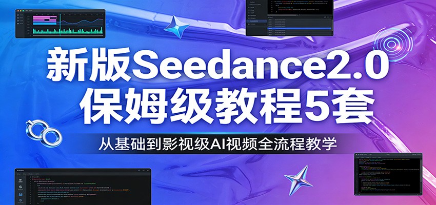 新版Seedance2.0保姆级教程5套：从基础到影视级AI视频全流程教学-闲赋网