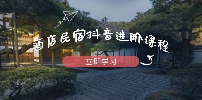 酒店民宿抖音进阶课程，掌握流量渠道与推流逻辑，打造爆款内容-闲赋网