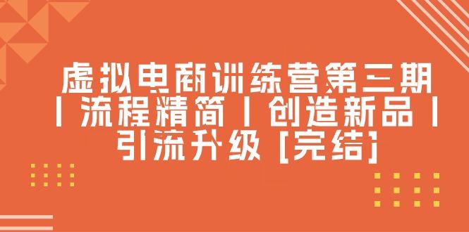 虚拟电商训练营第三期丨流程精简丨创造新品丨引流升级 [完结]-闲赋网