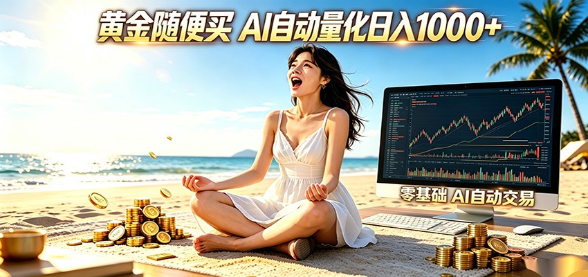 黄金随便买？AI自动外汇量化交易 在家当皇帝 日入1000+-闲赋网