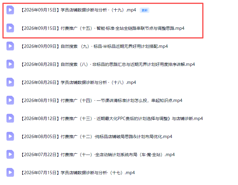 2026淘宝电商终局之战VIP课-更新1015：自然搜索+直通车+无界+精准人群，系统掌握测款动销与全店推广布局方法