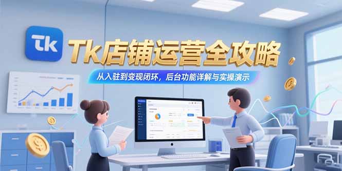 Tk店铺运营全攻略，从入驻到变现闭环，后台功能详解与实操演示-闲赋网