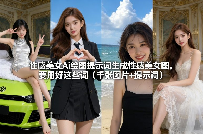 性感美女Ai绘图提示词生成性感美女图，要用好这些词(千张图片+提示词)-闲赋网