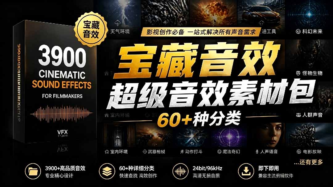 b0341b51bd03afebf6539fd8586166ee.jpeg 宝藏音效合集包!60+多种音效分类,共计3900个,分类清晰,全中文分类,高品质剪辑音效素材包